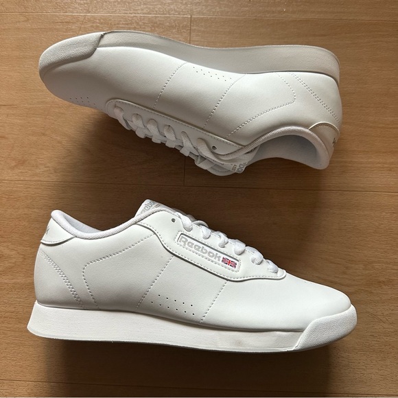 Reebok Classic Princess Trainer White Leather Trainers Sneakers Athletic Shoes - Picture 3 of 12